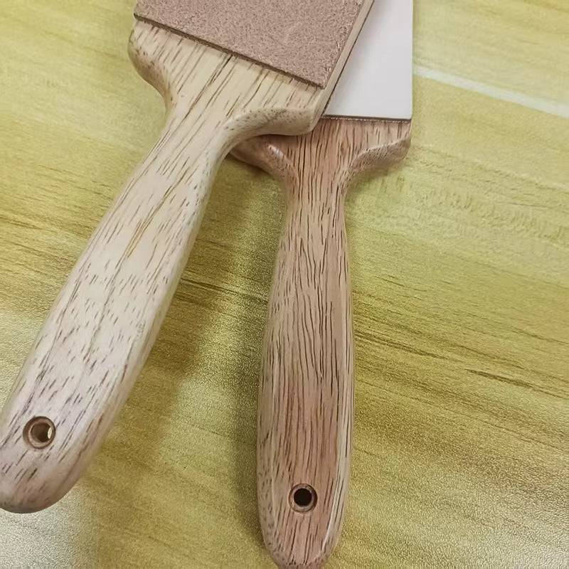 Eprolo 315mm double-sided knife sharpening stone with wooden handle for polishing and sharpening kitchen knives.