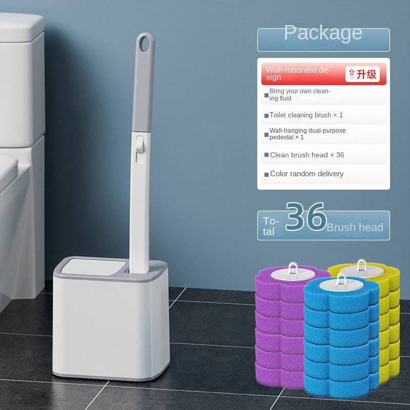 Eprolo disposable toilet brush set with antibacterial replaceable brush head, designed for easy cleaning and no dead corners in the bathroom.