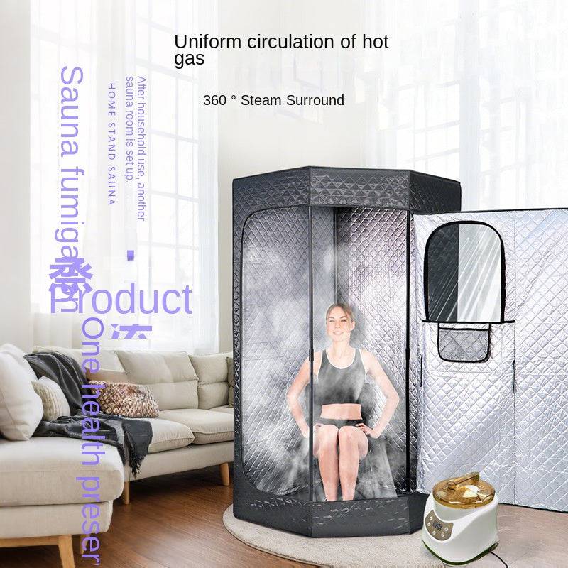 eprolo portable five-sided sauna tent with home bracket steam bath box, compact and easy to set up for relaxing steam sessions