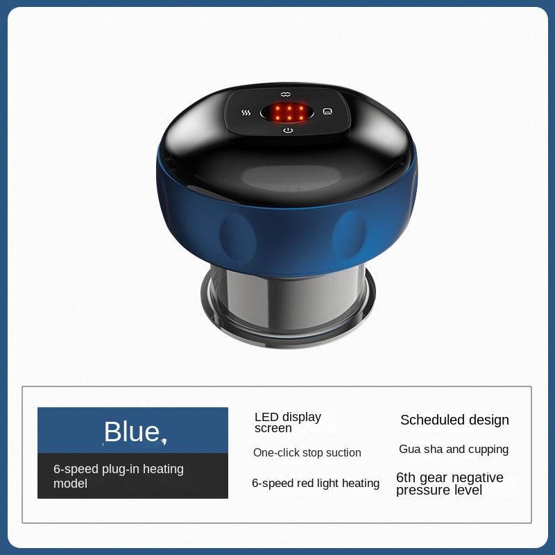Eprolo smart vacuum cupping and Gua Sha device with electric breathable heating for meridian therapy and massage therapy.