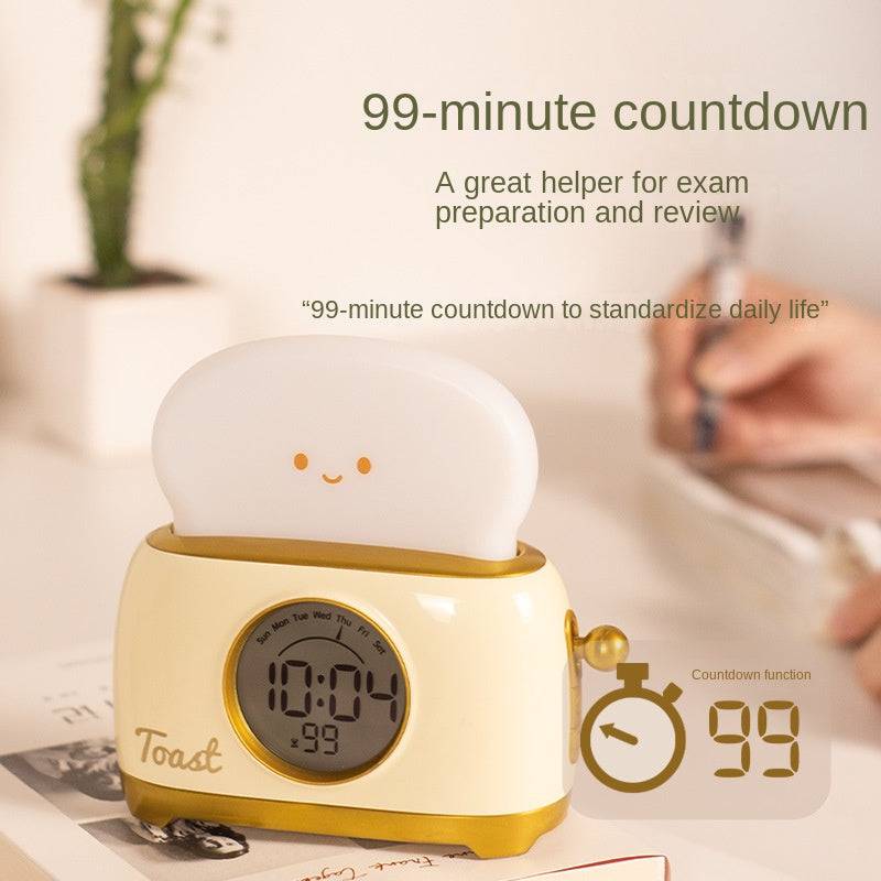 eprolo bread maker alarm clock night light with countdown timer, temperature display, and alarm function for students