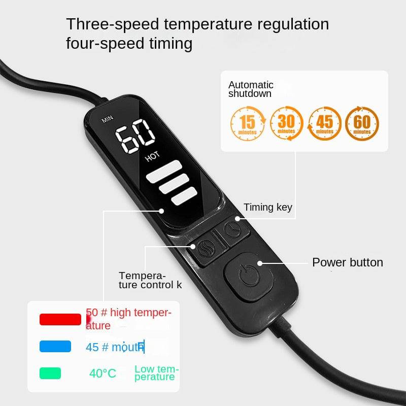 eprolo electric heating eye mask with USB recharge, steam therapy, graphene heating, and headband for warmth and relaxation.