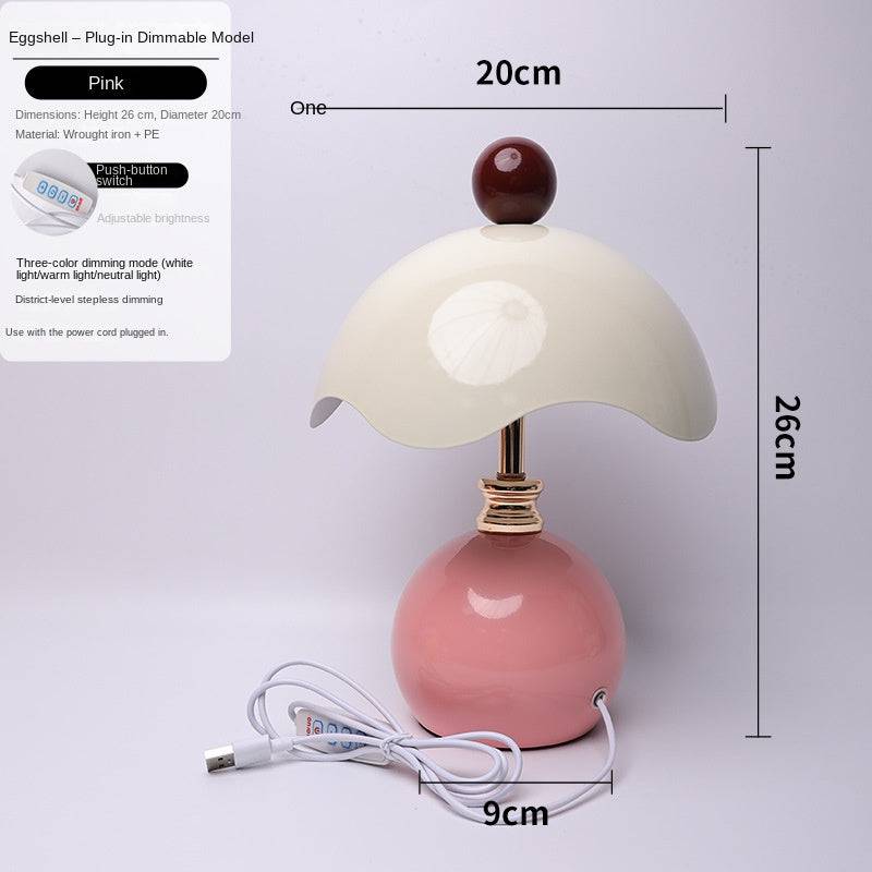 Shell-shaped table lamp by eprolo, minimalist bedside light with warm glow, ideal for bedrooms, weddings, and night lighting.