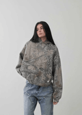 Urban camo retro hoodie by Nehwei Enterprise featuring a classic camouflage pattern and relaxed fit, displayed on a hanger.