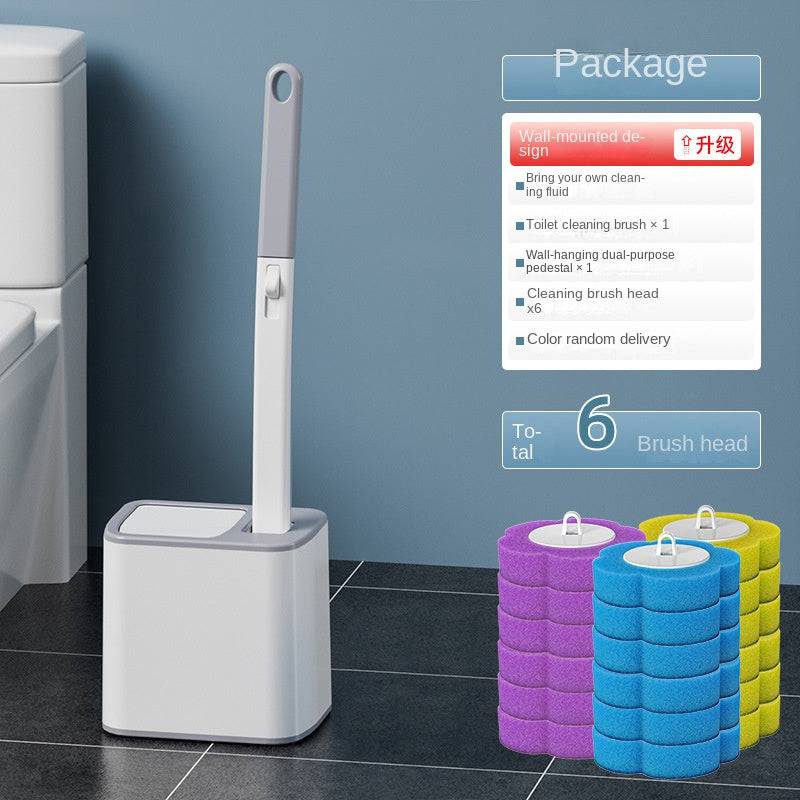 Eprolo disposable toilet brush set with antibacterial brush head, designed for thorough cleaning without dead corners in bathrooms.