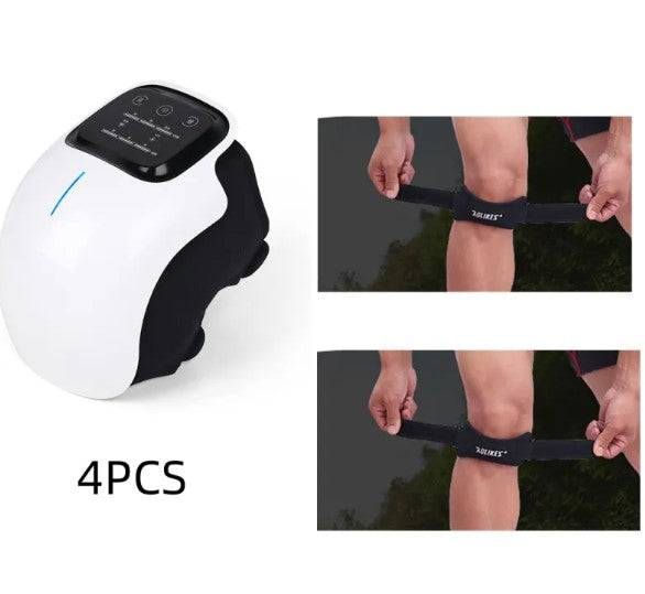Nehwei enterprise electric knee massager with adjustable straps and control panel for soothing knee pain relief and relaxation.