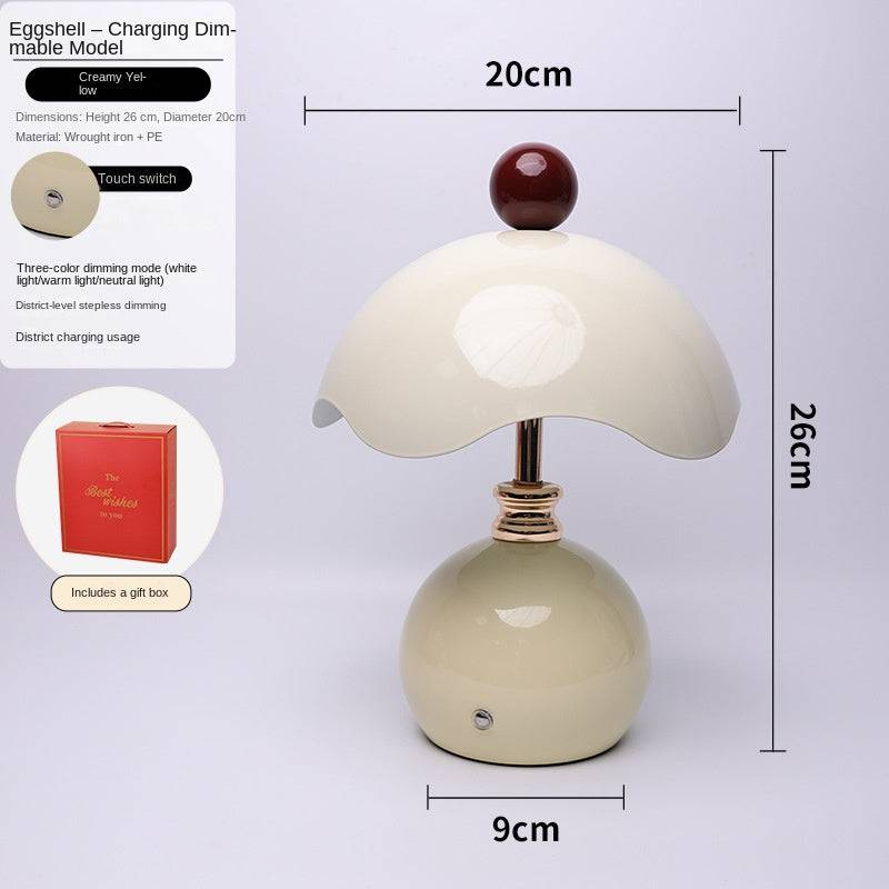 Shell-shaped table lamp by eprolo, minimalist bedroom night light with a luxurious design, ideal for bedside or wedding decor.