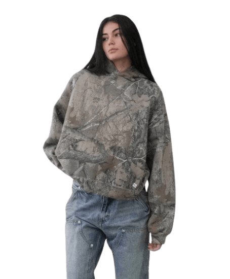 Nehwei Enterprise Urban Camo Retro Hoodie featuring a stylish camouflage pattern and a comfortable fit.