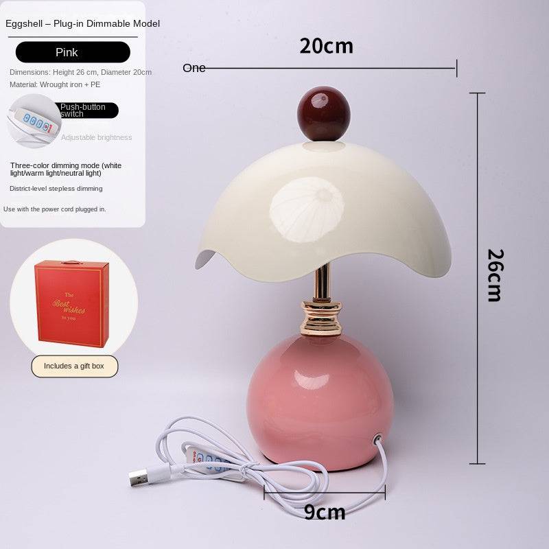 Shell-shaped table lamp for bedroom by eprolo, minimalist bedside light with elegant design, ideal as a wedding gift or night light.
