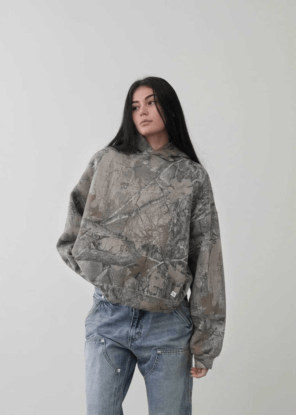 Urban camo retro hoodie by Nehwei Enterprise featuring a stylish camouflage pattern and comfortable fit.