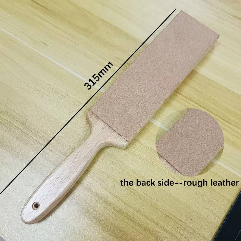 Eprolo 315mm double-sided sharpening stone with wooden handle for knife polishing and sharpening.