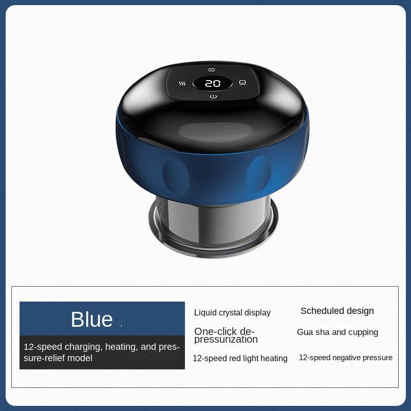 Eprolo smart vacuum cupping and Gua Sha device with electric heating, used for meridian therapy and massage therapy.