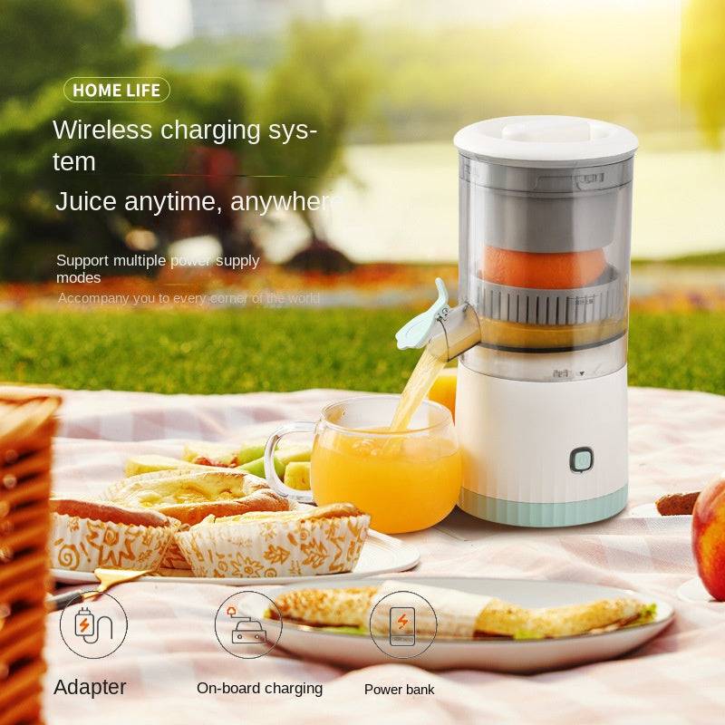 Eprolo wireless electric citrus juicer and fruit blender with recharging capability, featuring a compact design for fresh juice extraction.