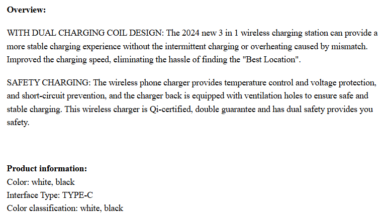 Nehwei enterprise 15W 3-in-1 LED foldable wireless charger stand with fast charging for smartphones and accessories.
