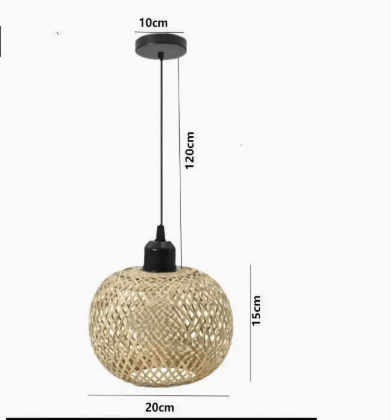 Eprolo bamboo woven wall lamp with wooden frame, Japanese rattan design, perfect for tea room or home decor lighting.