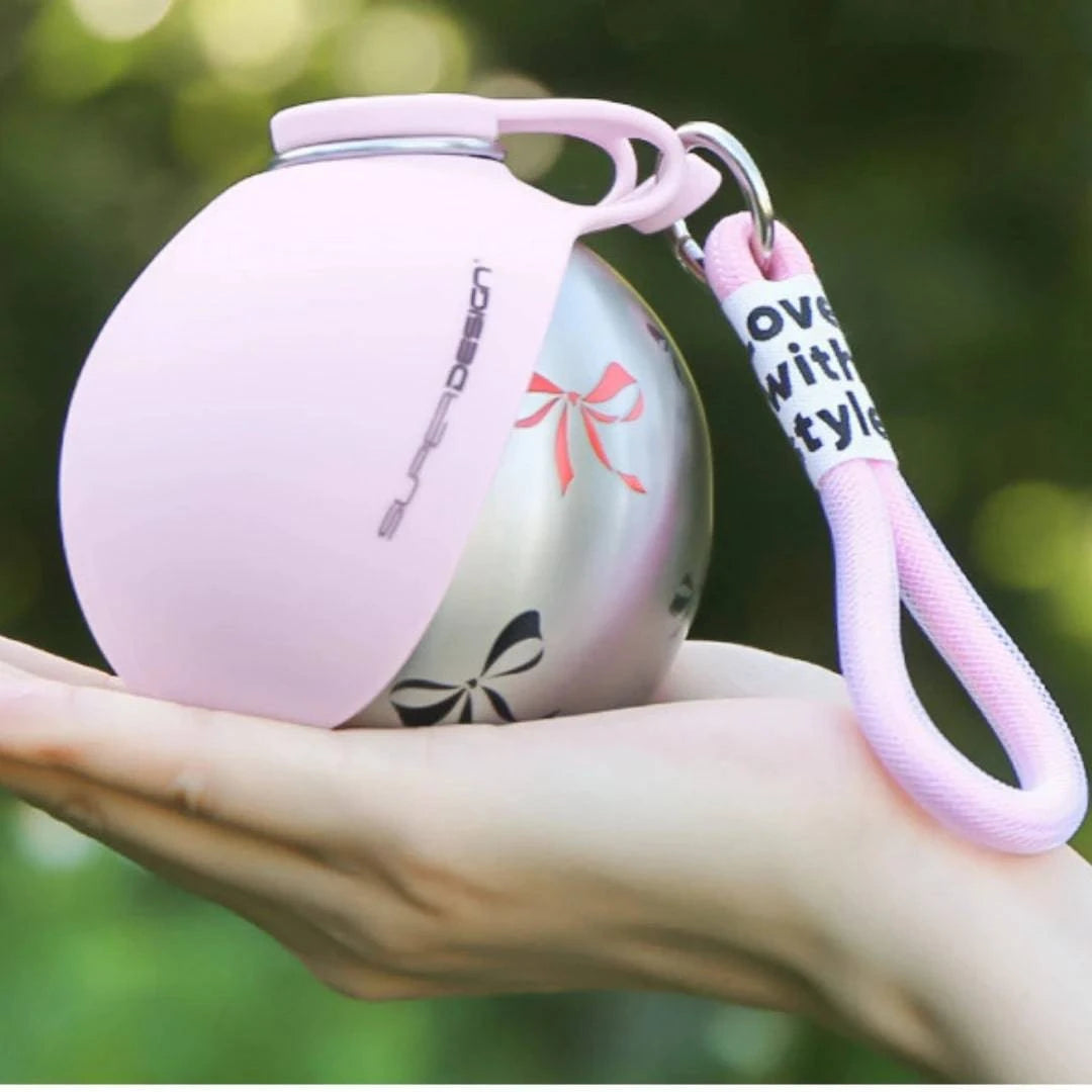 Nehwei enterprise 2-in-1 portable dog water bottle for small dogs, leak-proof stainless steel and silicone travel water bottle.