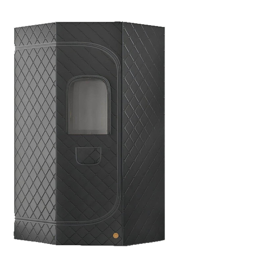 Portable eprolo sauna tent with five-sided design, compact home steam bath box with a sturdy bracket for easy setup and use.