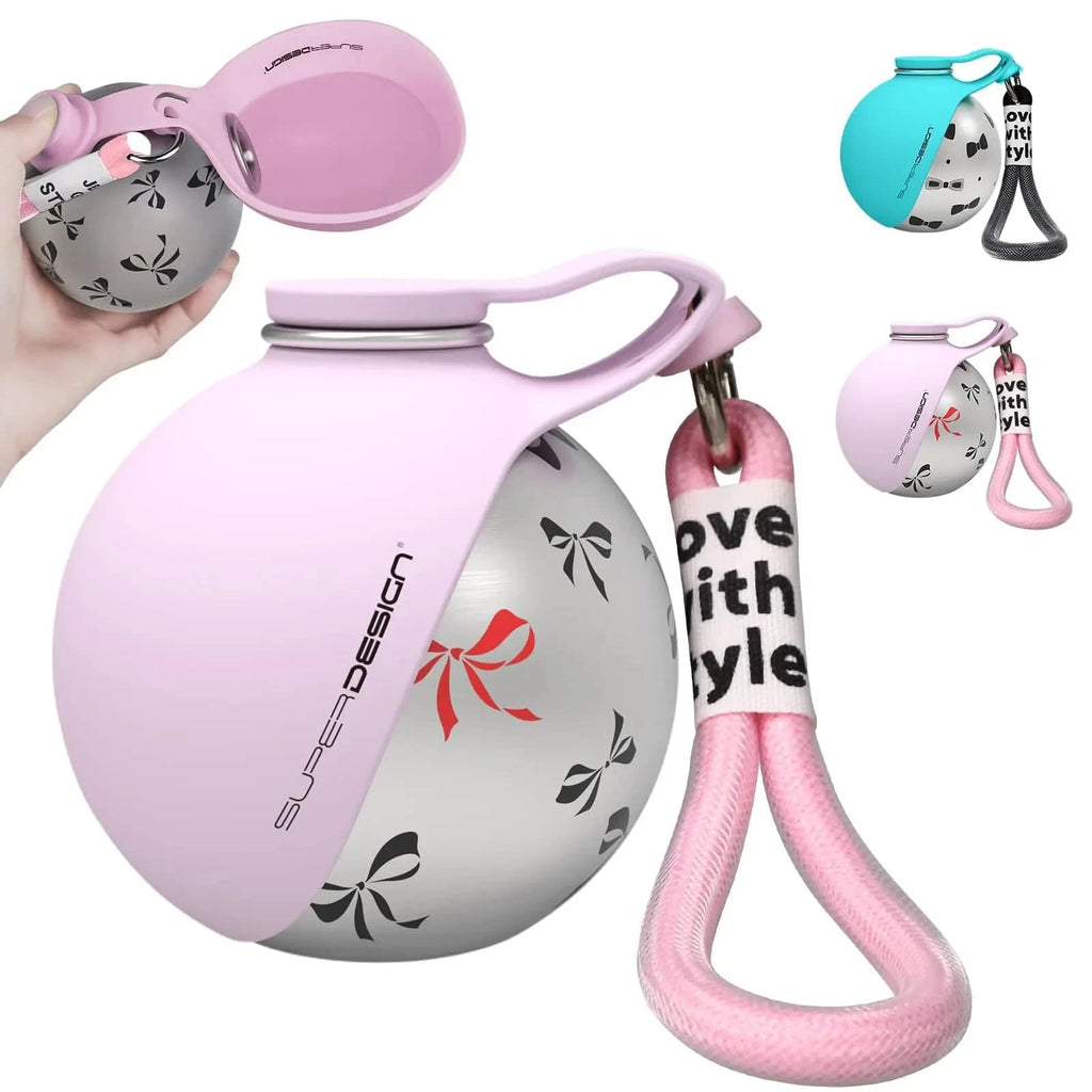 Nehwei enterprise 2-in-1 portable dog water bottle for small dogs, leak-proof stainless steel and silicon travel water bottle.