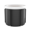 Large black eprolo ice bath bucket made of PVC, foldable design with padded interior, ideal for household SPA and bathing use.
