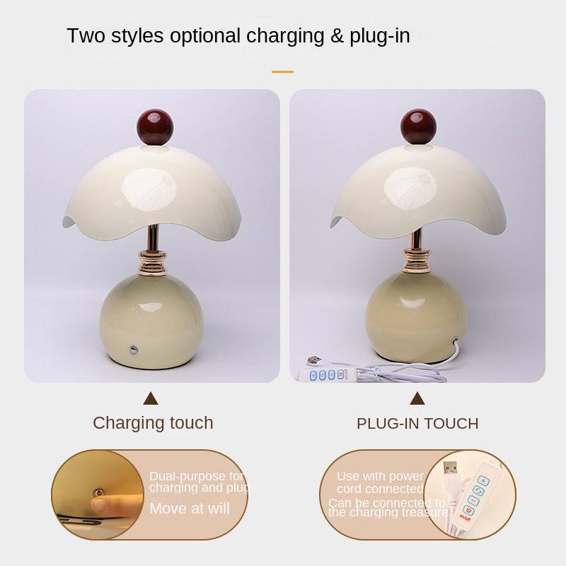 Shell-shaped bedside table lamp by eprolo, luxury minimalist night light perfect for bedrooms and wedding gifts.