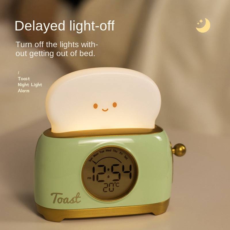 Eprolo bread maker alarm clock night light with countdown timer, temperature display, and alarm function for students.
