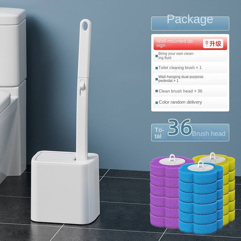 eprolo disposable toilet brush set with antibacterial brush head, no dead corners, suitable for bathroom cleaning, replaceable and household use
