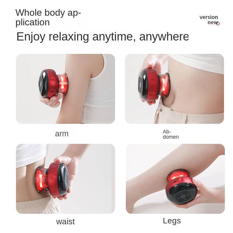 eprolo smart vacuum cupping and Gua Sha device with electric heating, breathable design, used for meridian therapy massage.