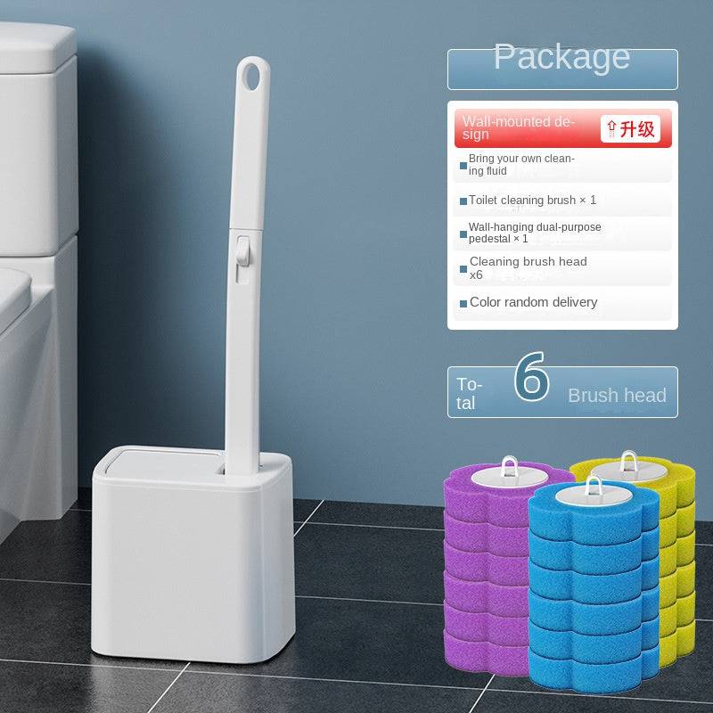 eprolo disposable toilet brush set with antibacterial brush head, no dead corners, ideal for bathroom cleaning.
