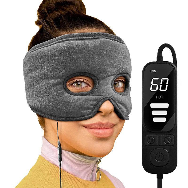 Eprolo electric heating eye mask with USB recharge, steam therapy, graphene heating, and headband for soothing warmth and heat therapy.
