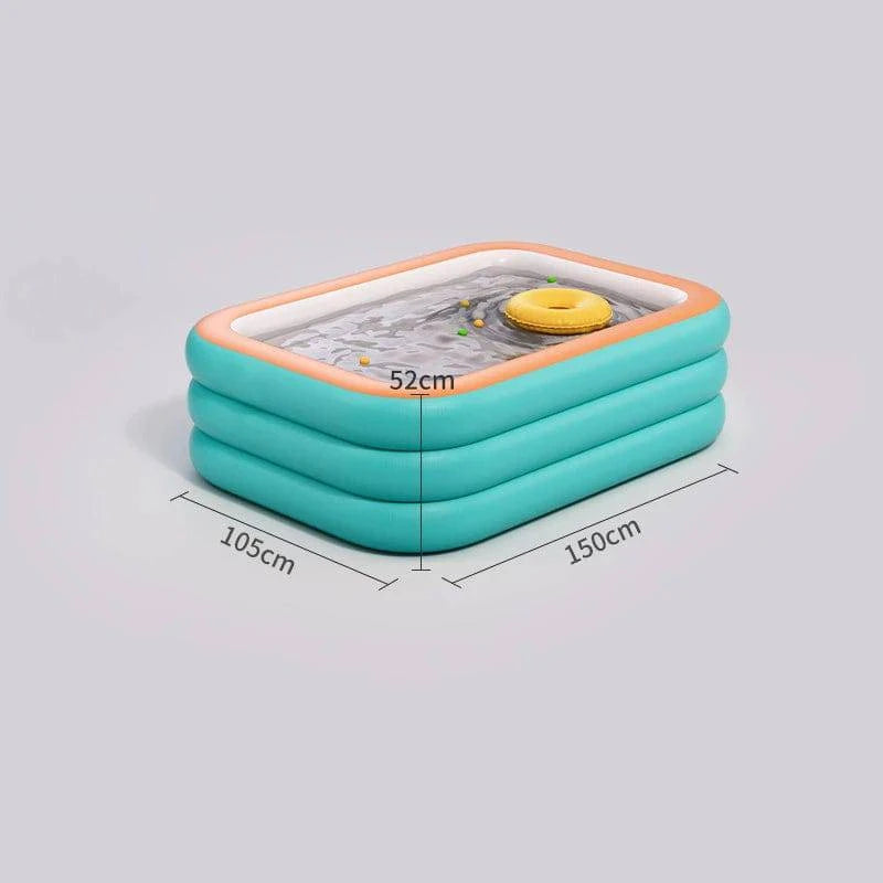 Nehwei Enterprise rectangular inflatable pool for outdoor water parties, foldable backyard swimming pool for adults and children