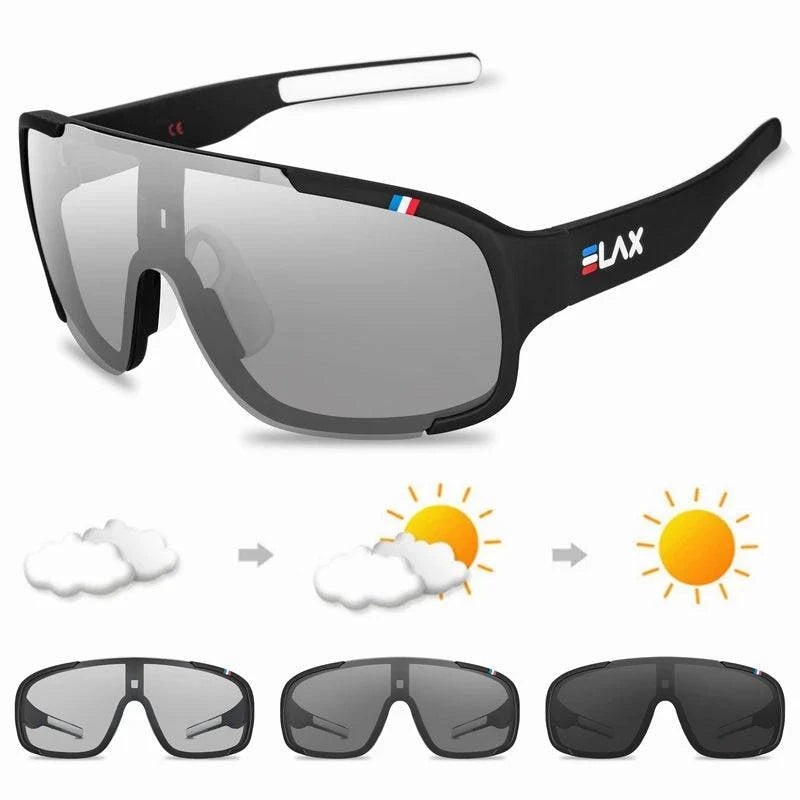 Nehwei enterprise ELAX polarized photochromic cycling glasses with outdoor fishing and sports design, suitable for men and women.
