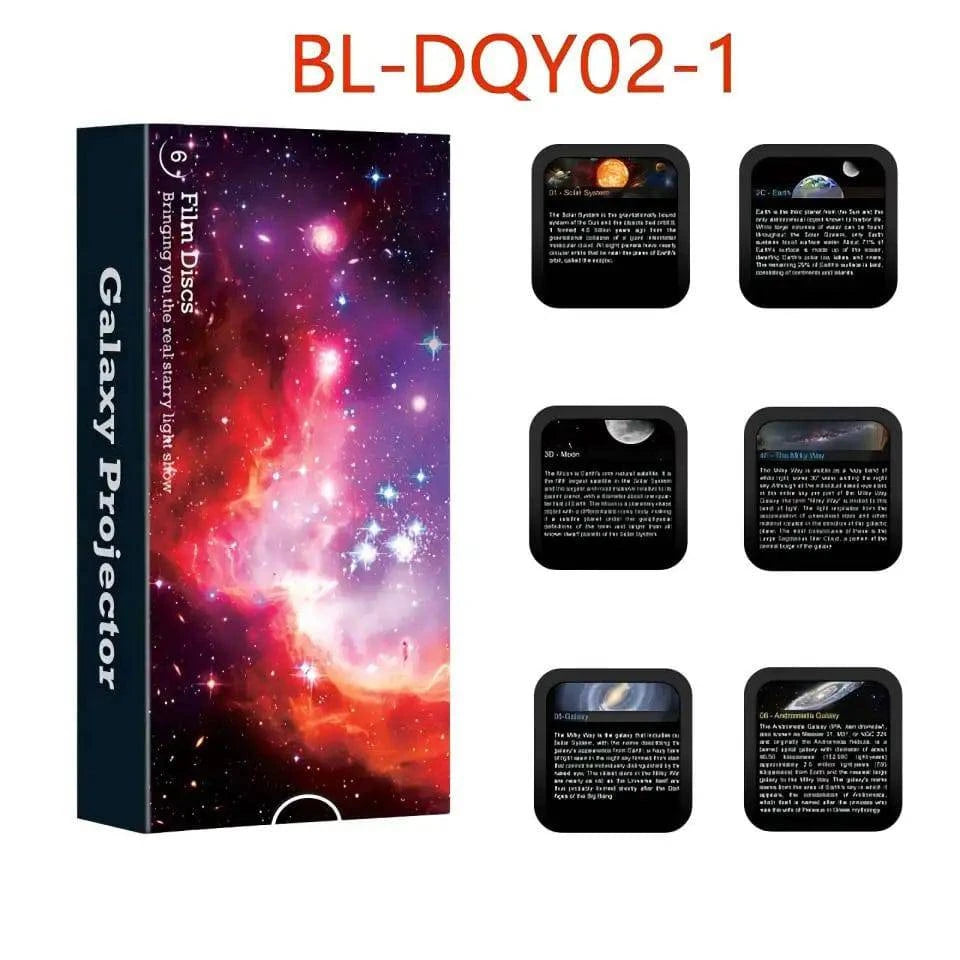 Nehwei Enterprise galaxy night light projector set with starry sky and planetarium lamp, six-pack for ambient home lighting.