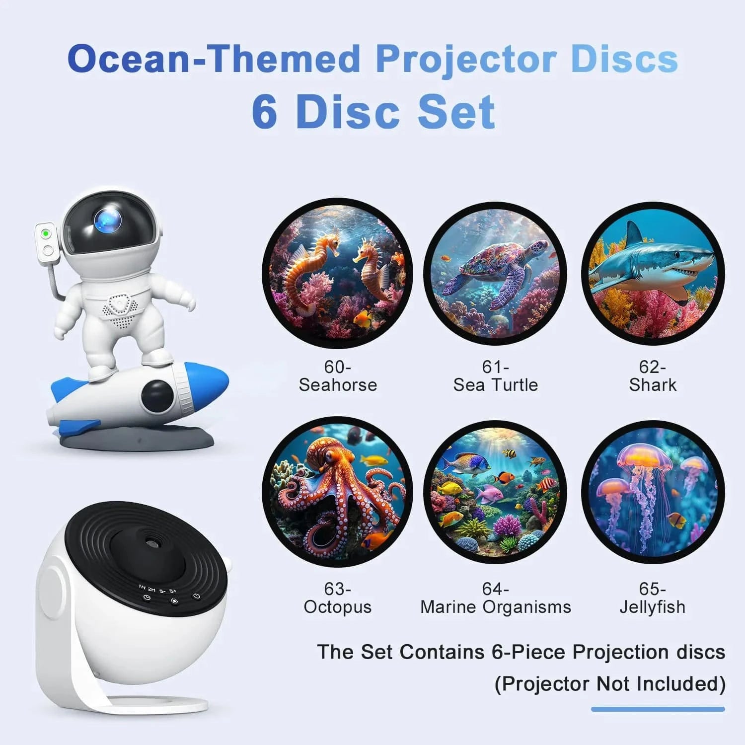 Nehwei enterprise galaxy night light projector set featuring starry sky and planetarium lamp design, six-pack image, projector not included