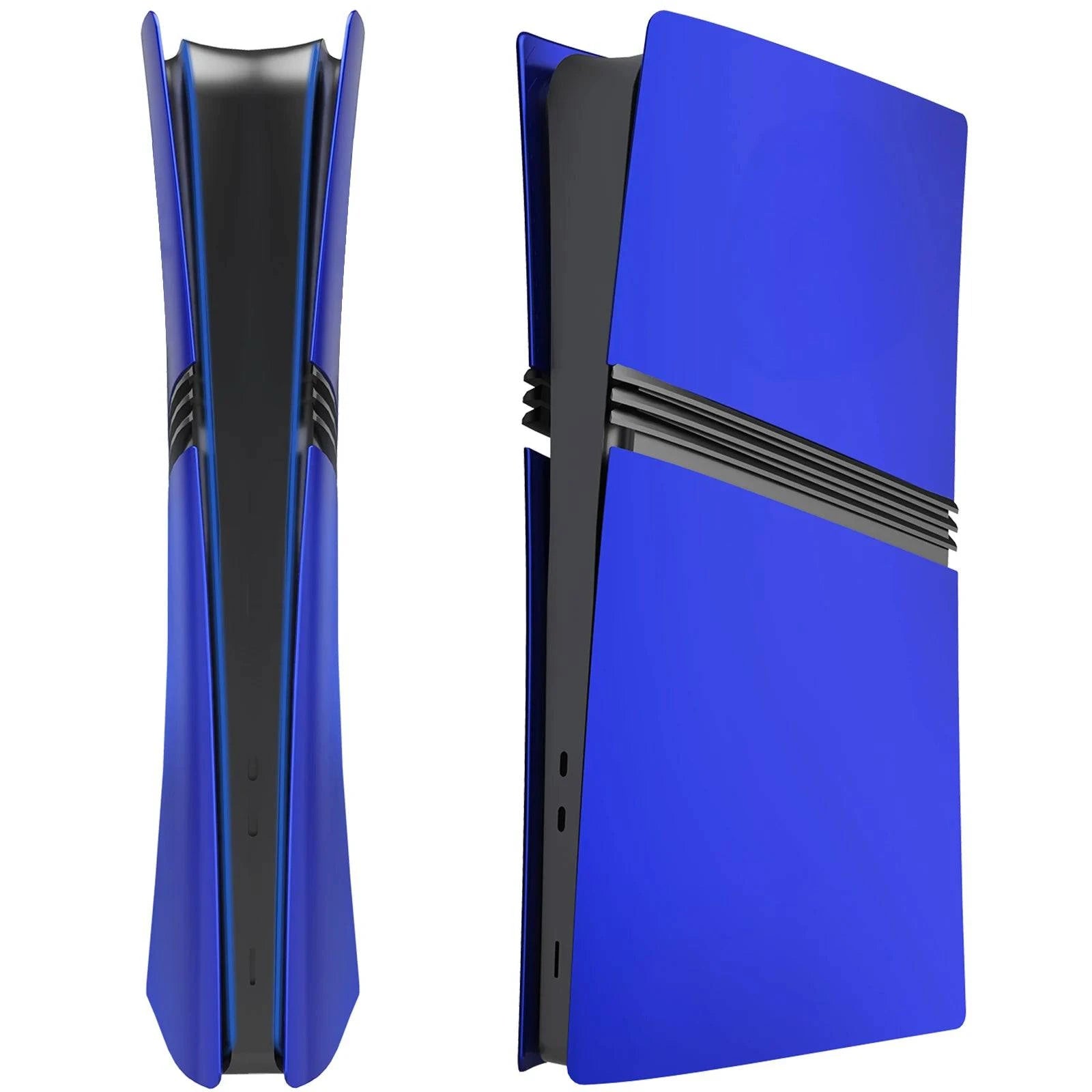Red matte ABS faceplate for PS5 Pro Digital and Disc Edition with two silicone controller covers by Nehwei enterprise