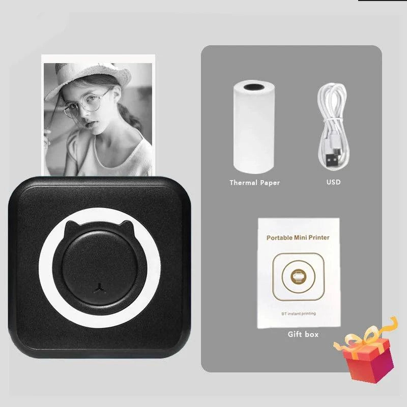 Nehwei enterprise MINI Print portable thermal printer with wireless Bluetooth, 58mm photo and label printing for Android and iOS devices.