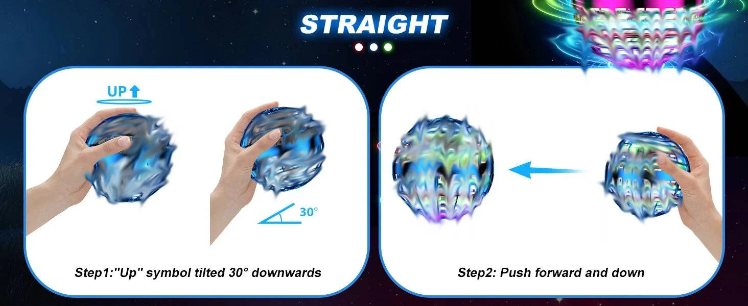 Nehwei enterprise AI flying orb toy, galaxy cosmic globe hover ball with spinning and boomerang features, perfect for fun and gifts.