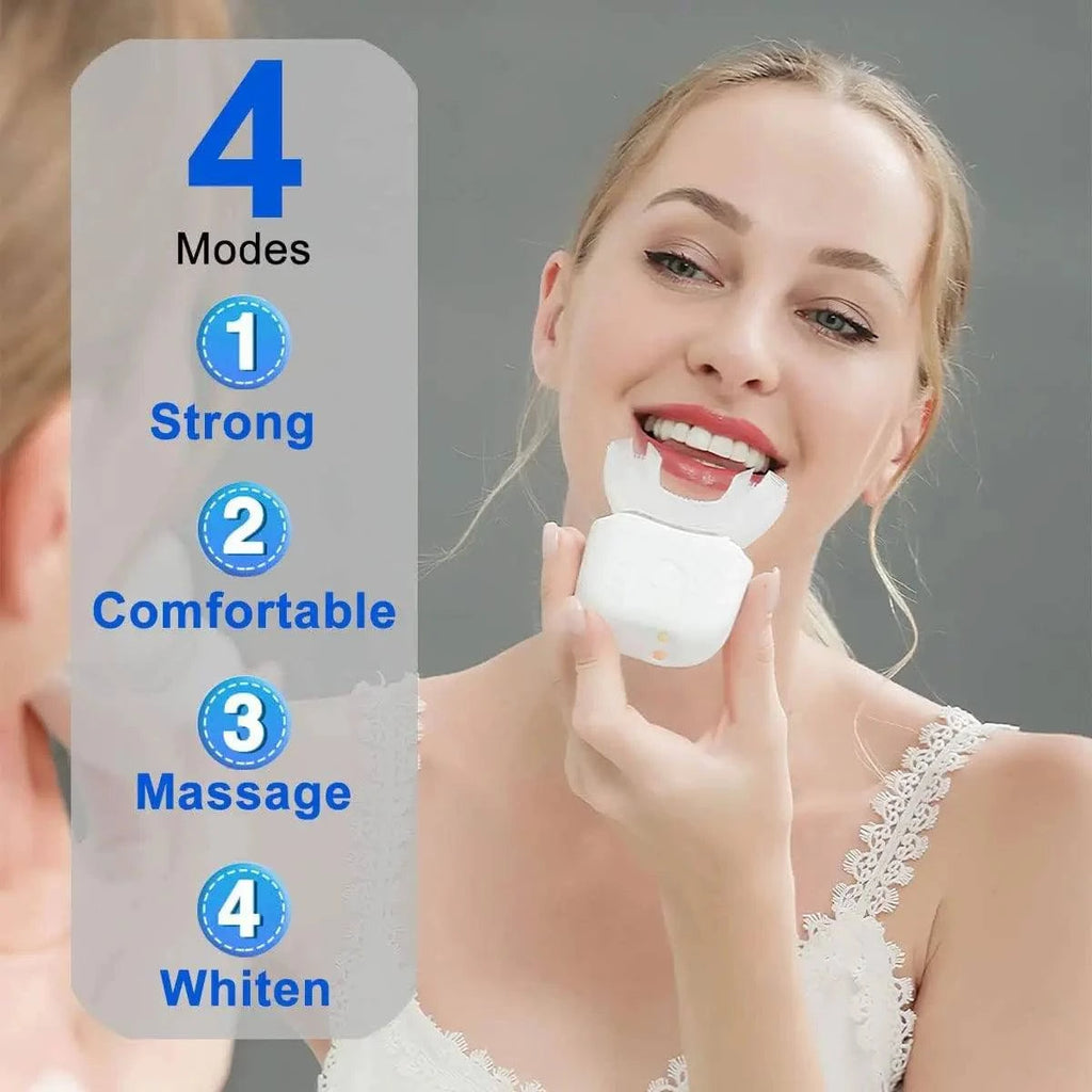 Nehwei enterprise U-shaped electric toothbrush with 360-degree automatic cleaning, designed for comprehensive dental care.