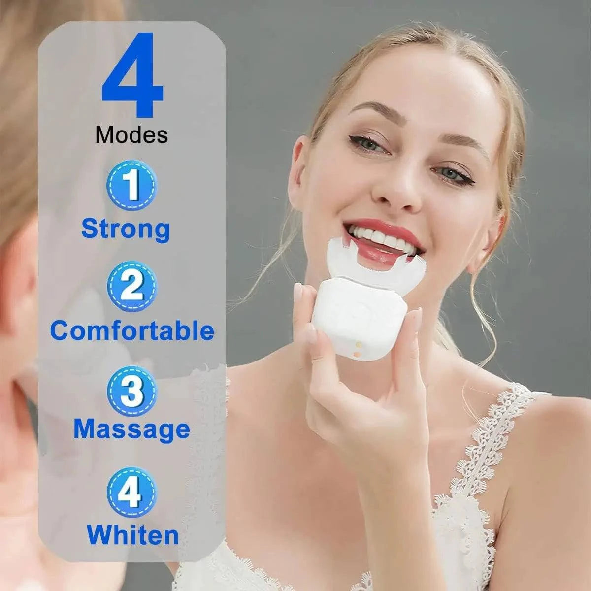Nehwei enterprise U-shaped electric toothbrush with 360-degree automatic cleaning, designed for comprehensive dental care.
