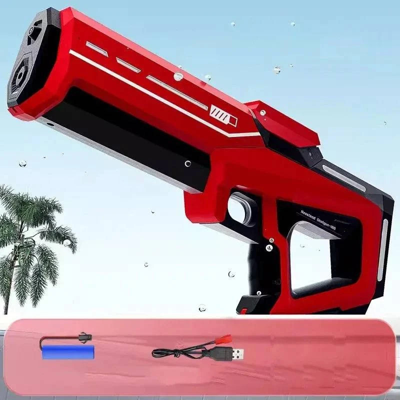 Powerful Nehwei enterprise electric water gun for adults and kids, automatic water squirt toy for outdoor beach fun.