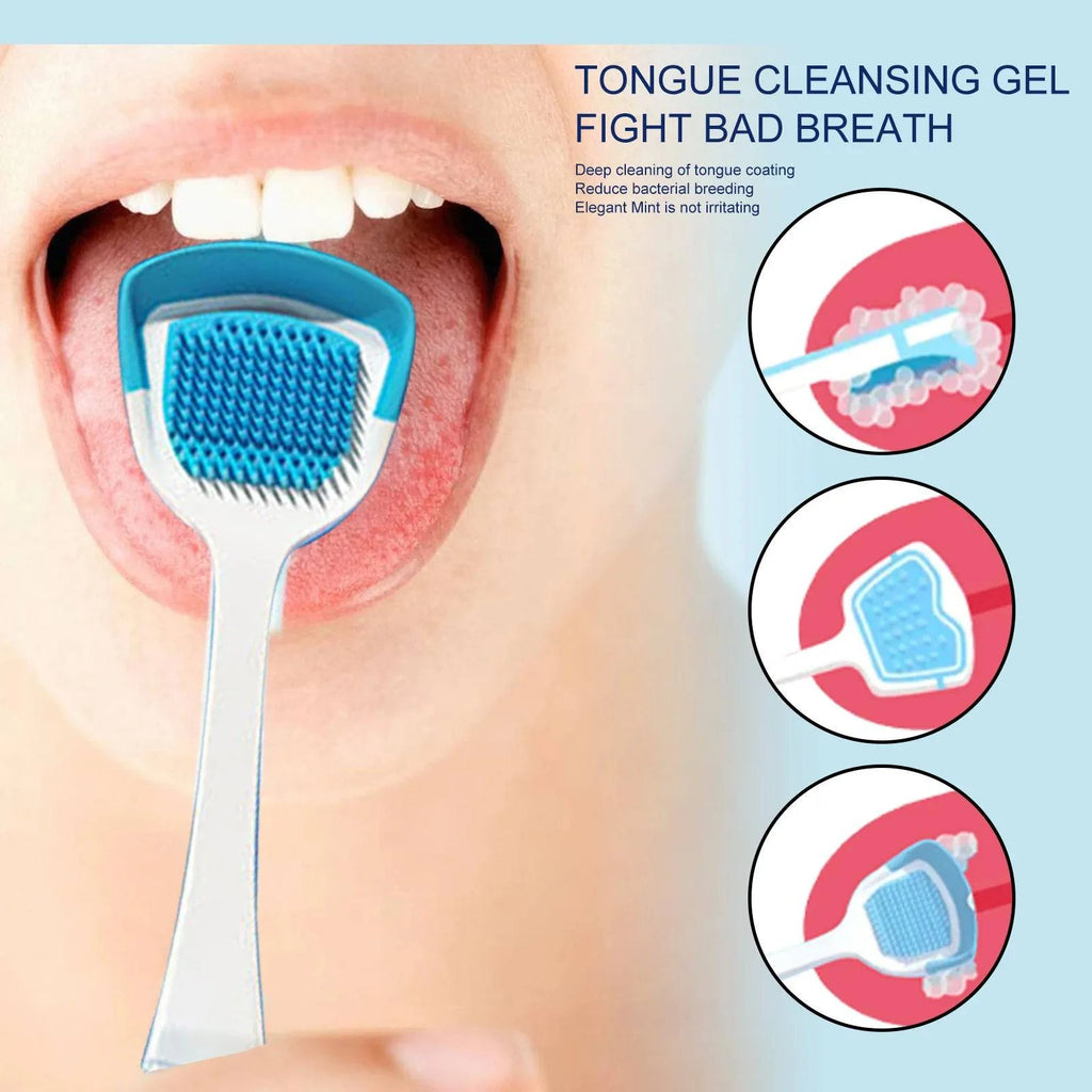 Nehwei Enterprise EELHOE tongue cleaning gel with brush, oral care kit for fresh breath and dental hygiene, coating removal tools