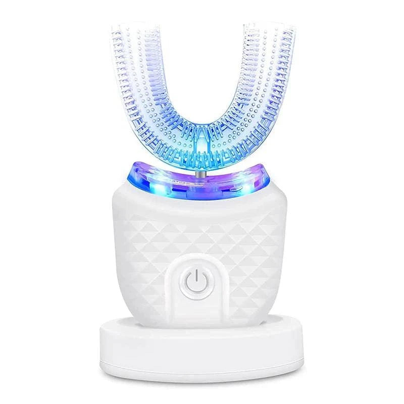 Nehwei U-shaped electric toothbrush with 360-degree automatic cleaning, designed for comprehensive dental care and oral hygiene.
