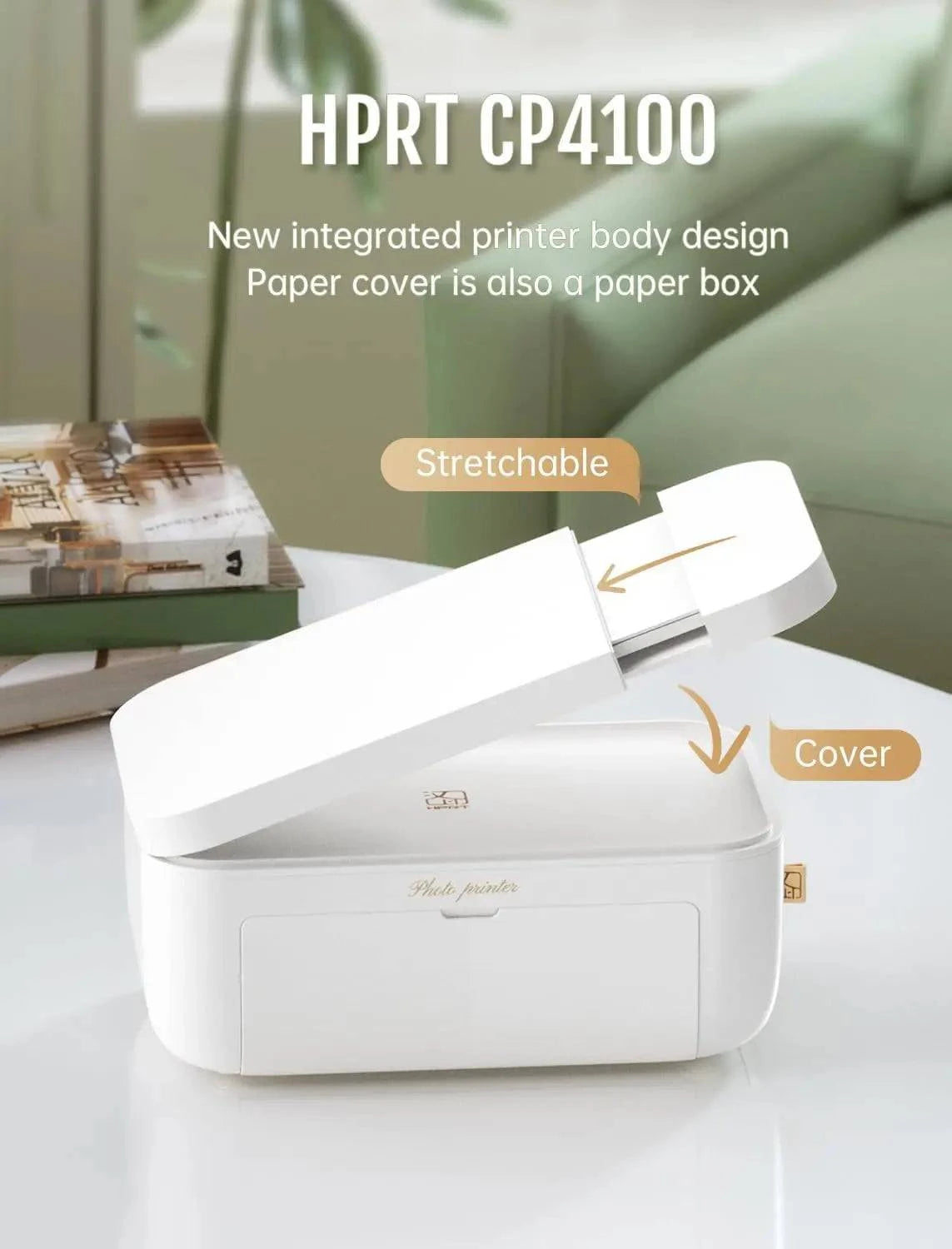 Nehwei enterprise mini color photo printer with wireless connectivity, high-resolution printing, paper, and ribbon.