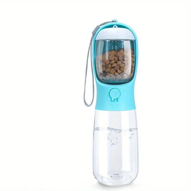 Portable Nehwei enterprise dog and cat water bottle with food container and leak-proof outdoor water dispenser for pets.