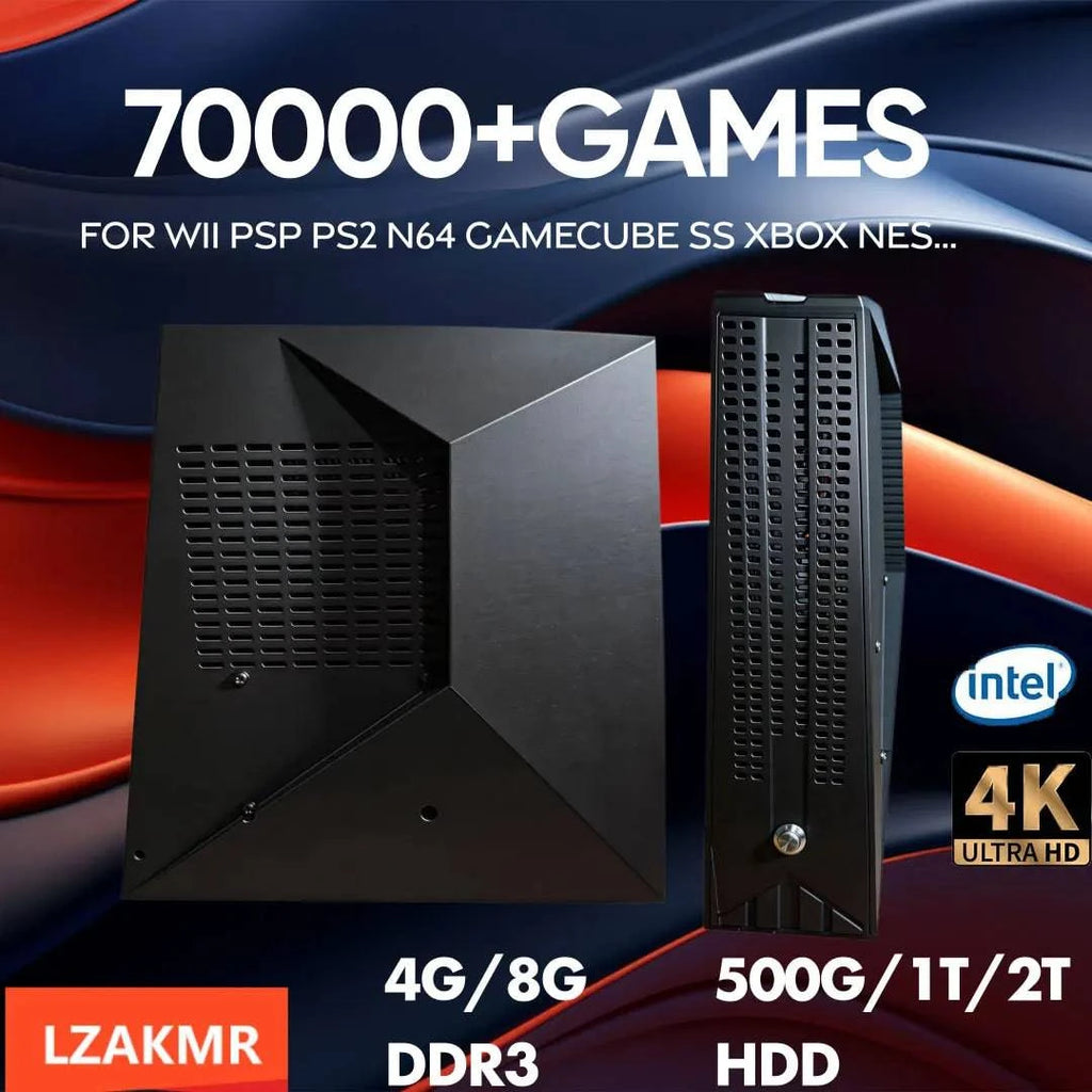 Nehwei G5 Game Retro Console with wireless controllers, 4K HD, 70,000+ games, supports PS2, PSP, WII, N64 for kids.