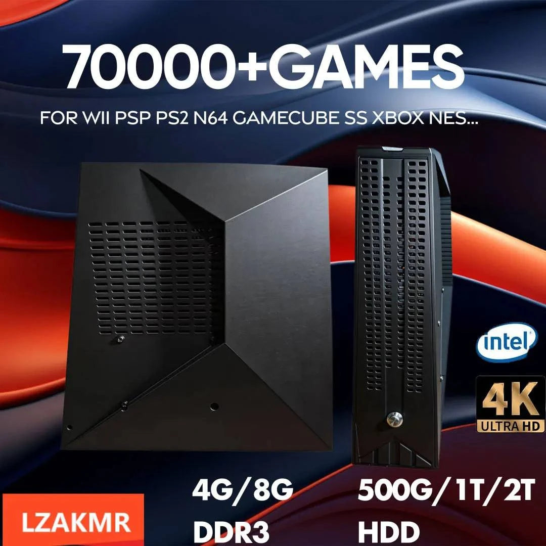 Nehwei G5 Game Retro Console with wireless controllers, 4K HD, 70,000+ games, supports PS2, PSP, WII, N64 for kids.