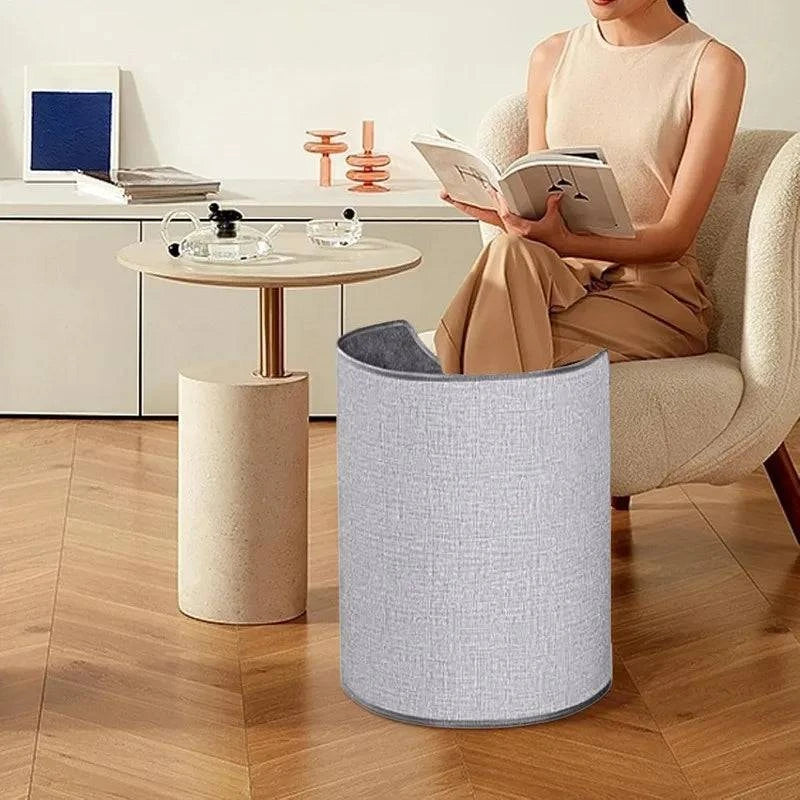 Silent foldable leg warmer by Nehwei Enterprise, electric foot heater with thermostat and auto shut off for office or home use.