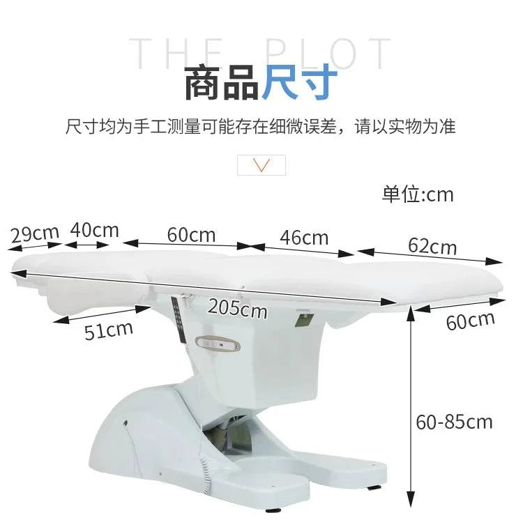 Luxury Nehwei electric massage table with ergonomic design, adjustable height, padded surface, and modern aesthetic for professional use.