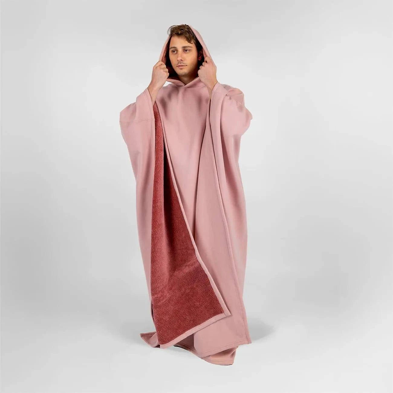 Unisex Eden oversized hoodie cloak by Nehwei Enterprise with lightweight faux fur lining, ultra-soft, warm winter garment