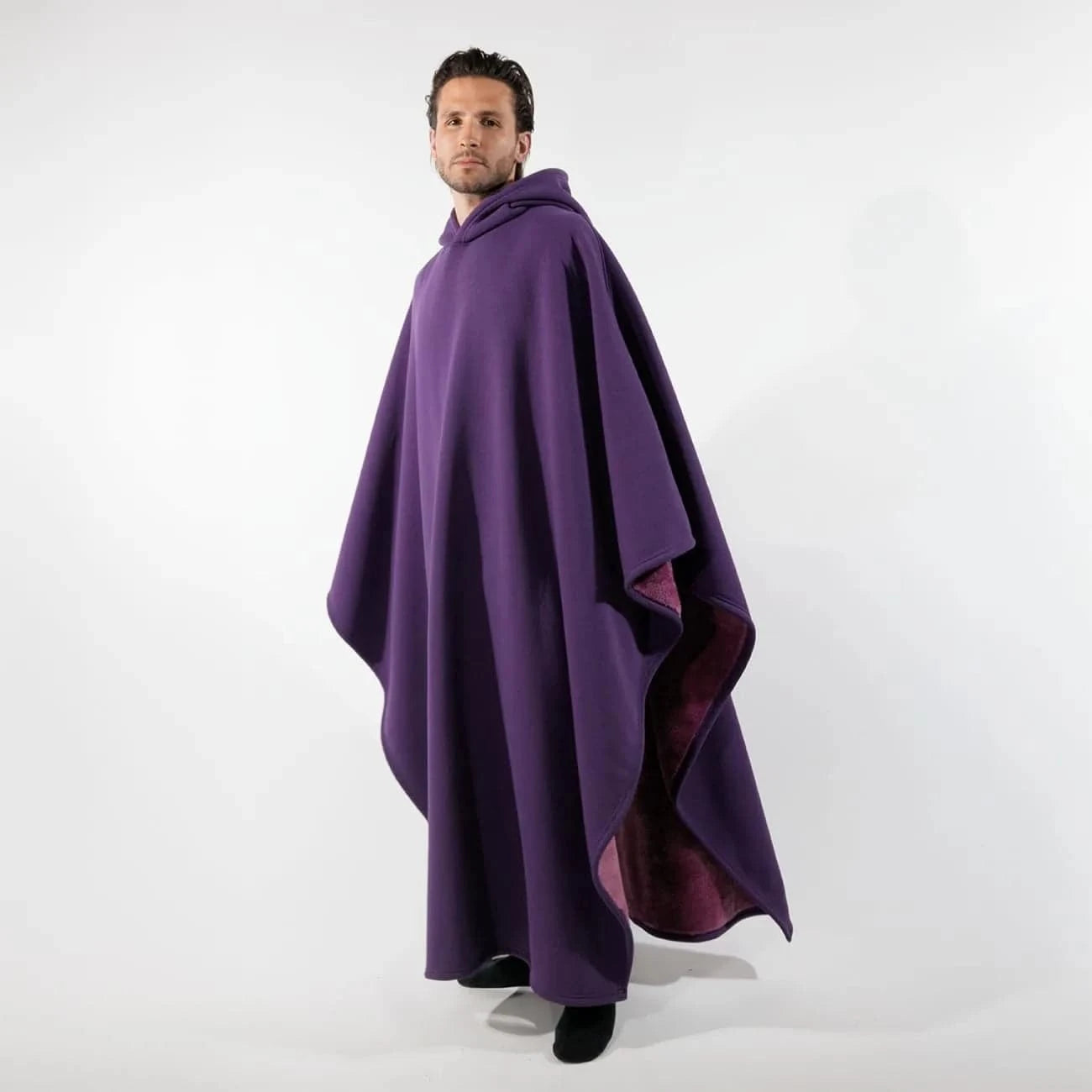 Unisex Eden oversized hoodie cloak by Nehwei enterprise with faux fur lining, lightweight, super warm, ideal for winter wear