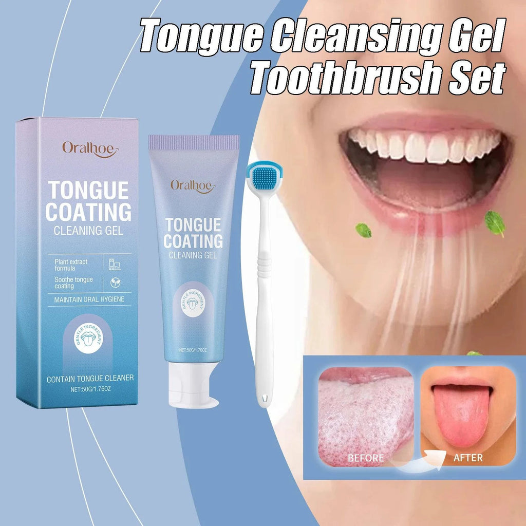 Nehwei enterprise tongue cleaning gel in a tube, designed to remove tongue coating and improve fresh breath.